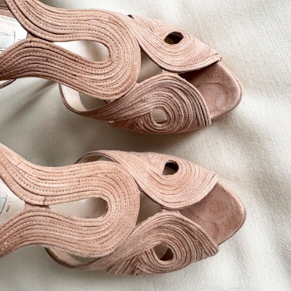 Prada Suede Swirls Platform Sandals, size 39 - Picture 2 of 9